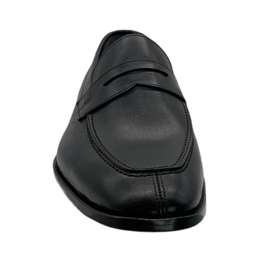 Paolo Shoes Leo Leather Penny Loafers Black