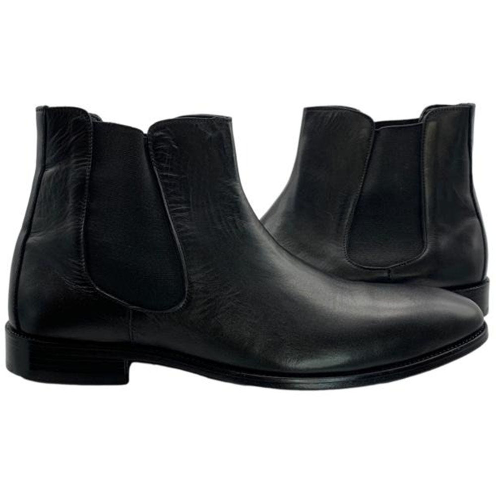 Paolo Shoes Marco Leather Chelsea Boots Black