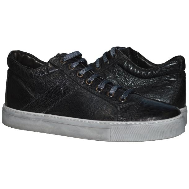 Paolo Shoes Neo Ostrich Sneakers Black