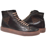 Paolo Shoes Sierra High Top Sneakers Dark Brown