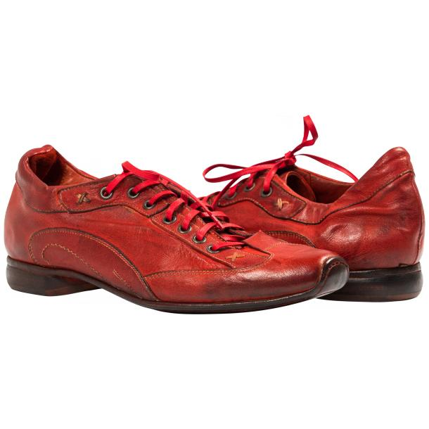 Paolo Shoes Turner Nappa Leather Sole Sneakers Red