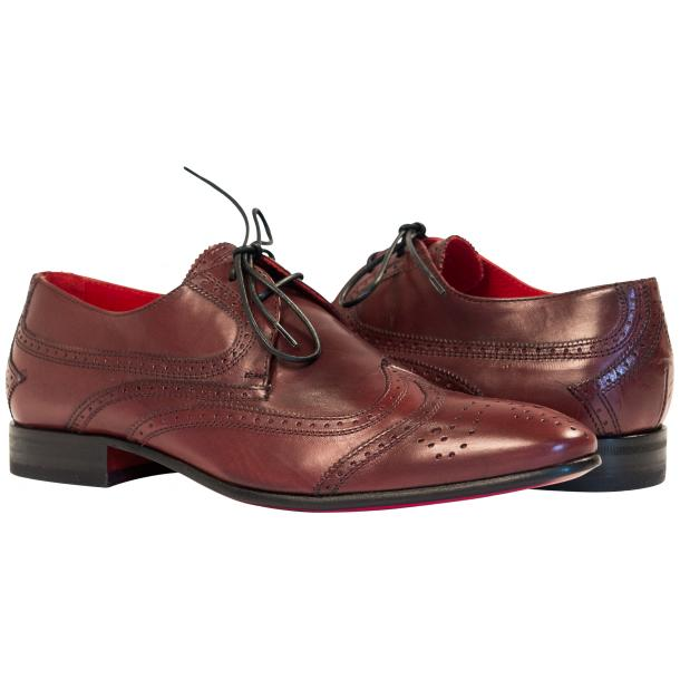 Paolo Shoes Tim Wingtip Derby Shoes Bordeaux