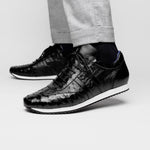 Belvedere Parker Ostrich Leg / Calfskin Sneakers Black