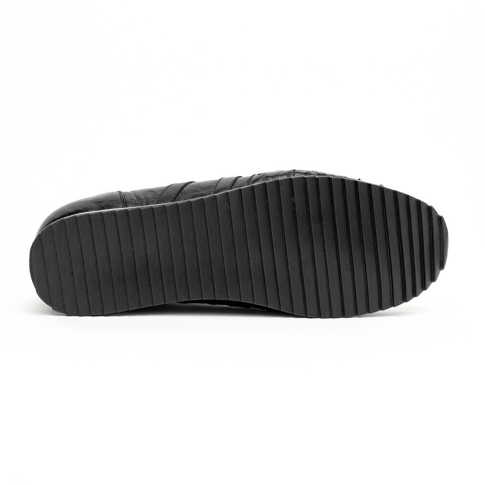 Belvedere Parker Ostrich Leg / Calfskin Sneakers Black