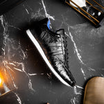 Belvedere Parker Ostrich Leg / Calfskin Sneakers Black
