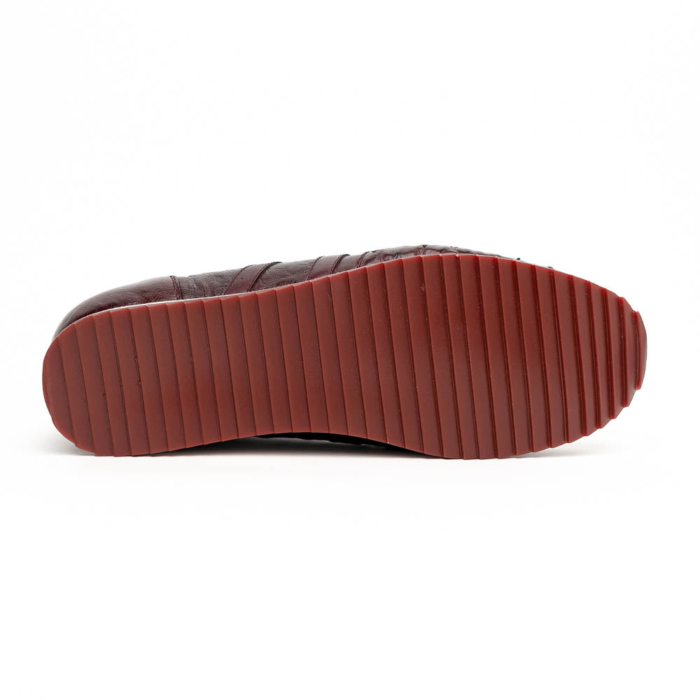 Belvedere Parker Ostrich Leg / Calfskin Sneakers Dark Burgundy