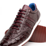 Belvedere Parker Ostrich Leg / Calfskin Sneakers Dark Burgundy