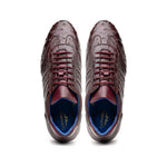 Belvedere Parker Ostrich Leg / Calfskin Sneakers Dark Burgundy