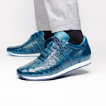 Belvedere Parker Ostrich Leg / Calfskin Sneakers Royal Blue