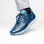 Belvedere Parker Ostrich Leg / Calfskin Sneakers Royal Blue