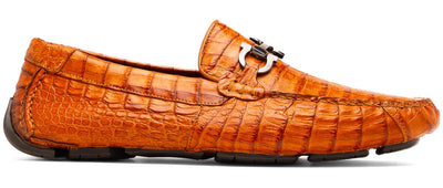 marco di milano parma caiman crocodile driving loafers brandy