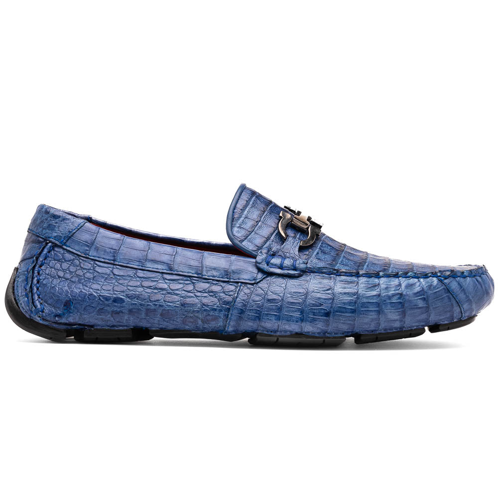 Marco Di Milano Parma Caiman Belly Bit Drivers Blue Jeans
