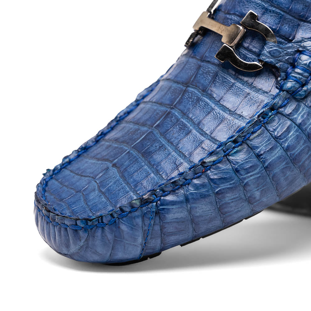 Marco Di Milano Parma Caiman Belly Bit Drivers Blue Jeans