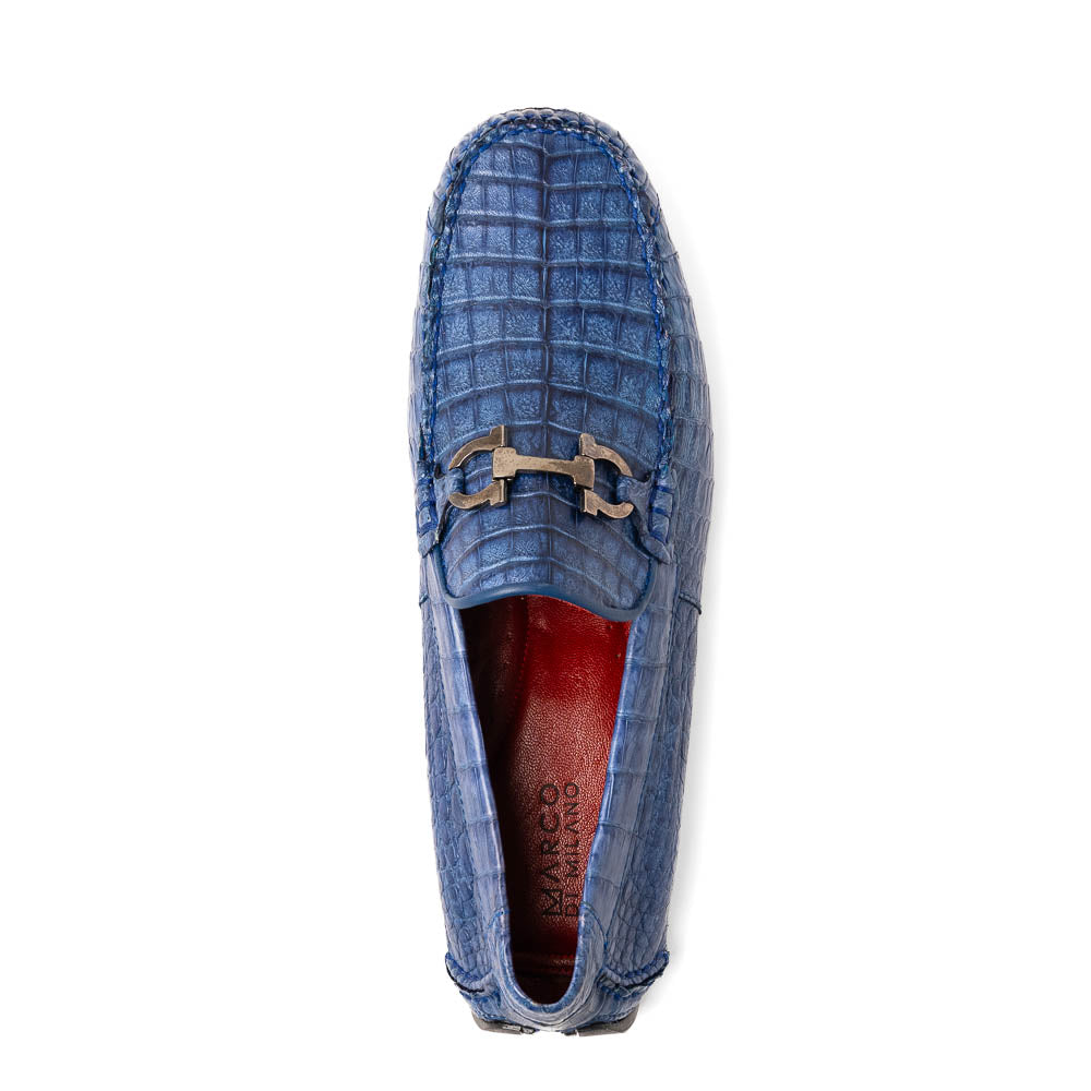 Marco Di Milano Parma Caiman Belly Bit Drivers Blue Jeans