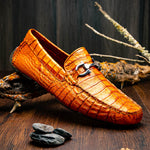 Marco Di Milano Parma Caiman Belly Bit Drivers Brandy
