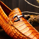Marco Di Milano Parma Caiman Belly Bit Drivers Brandy