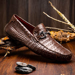 Marco Di Milano Parma Caiman Belly Bit Drivers Brown