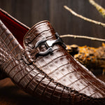 Marco Di Milano Parma Caiman Belly Bit Drivers Brown