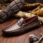 Marco Di Milano Parma Caiman Belly Bit Drivers Brown