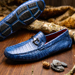Marco Di Milano Parma Caiman Belly Bit Drivers Blue Jeans