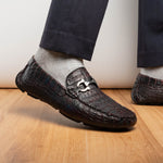 Marco Di Milano Parma Caiman Belly Bit Drivers Black Cherry