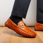 Marco Di Milano Parma Caiman Belly Bit Drivers Brandy