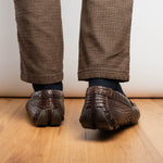 Marco Di Milano Parma Caiman Belly Bit Drivers Brown