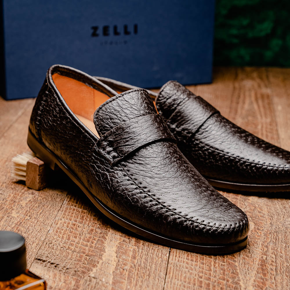 Zelli Parma Peccary Loafers Brown (19-025-BRN)