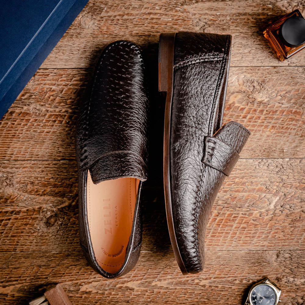 Zelli Parma Peccary Loafers Brown (19-025-BRN)