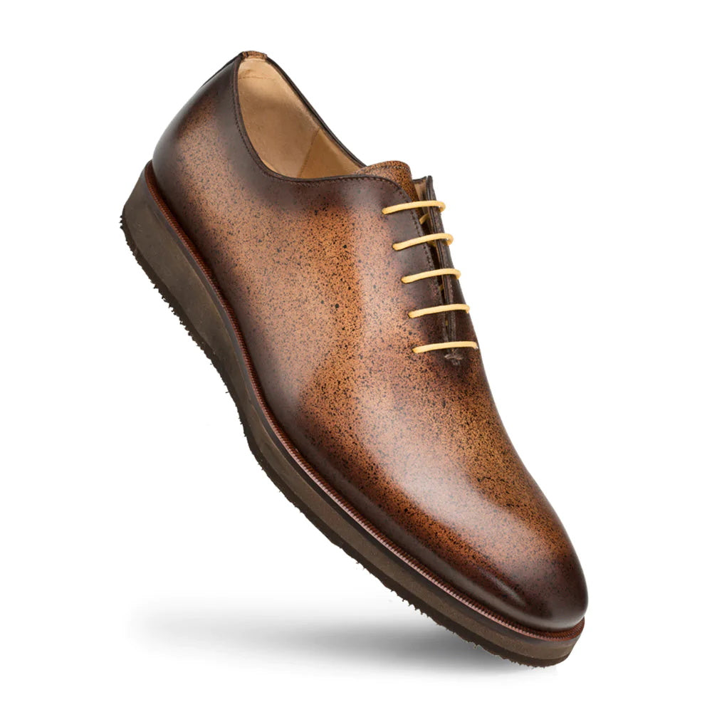 Mezlan Patina Calfskin Oxfords Tan 