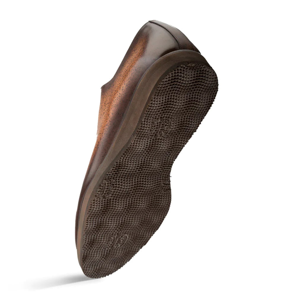 Mezlan Patina Calfskin Oxfords Tan 