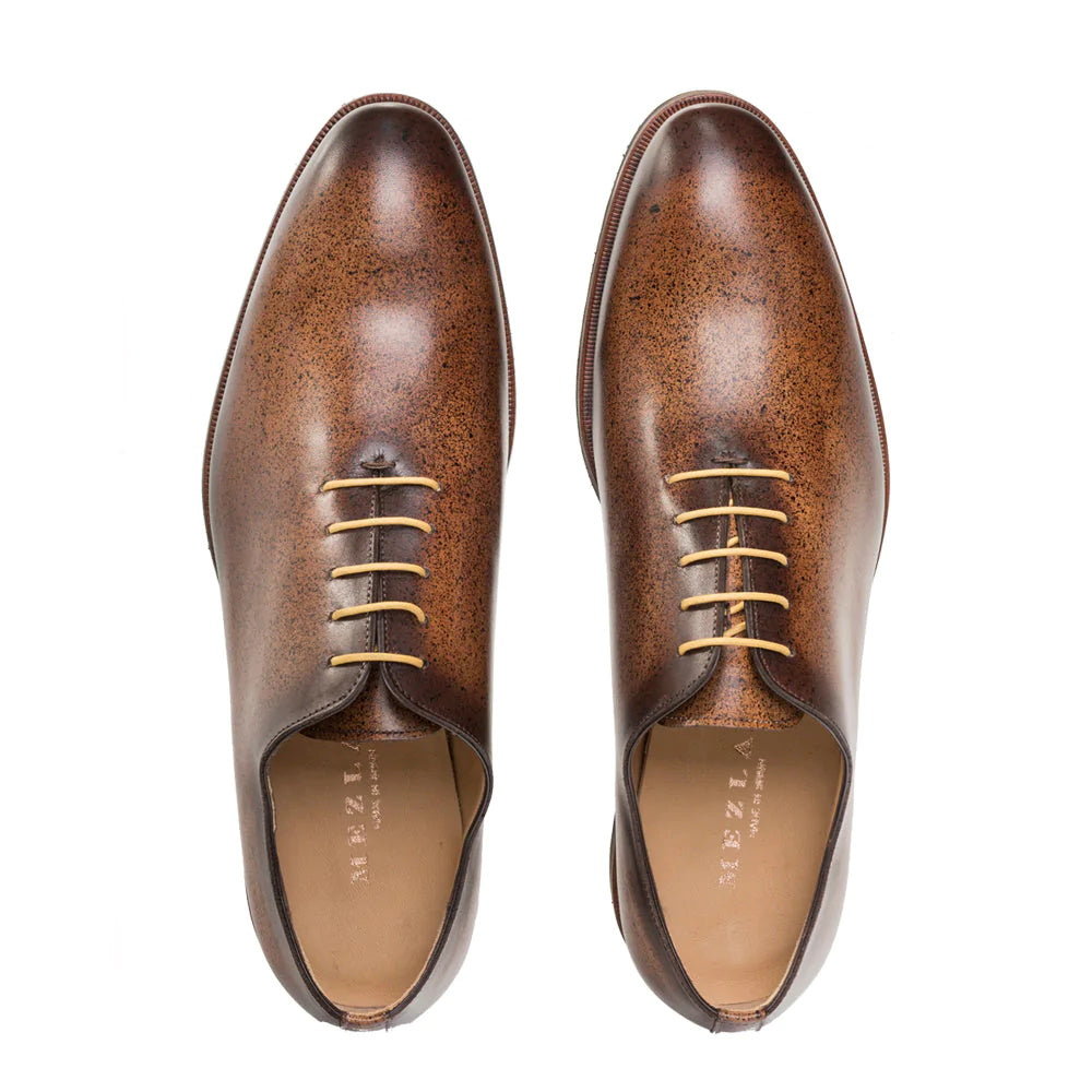Mezlan Patina Calfskin Oxfords Tan 