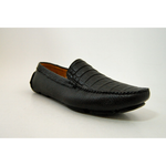 Patrick Gibbons Handmade Crocodile Driving Shoes Black