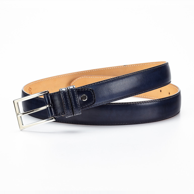 Paul Evans Italian Leather Belt Blue