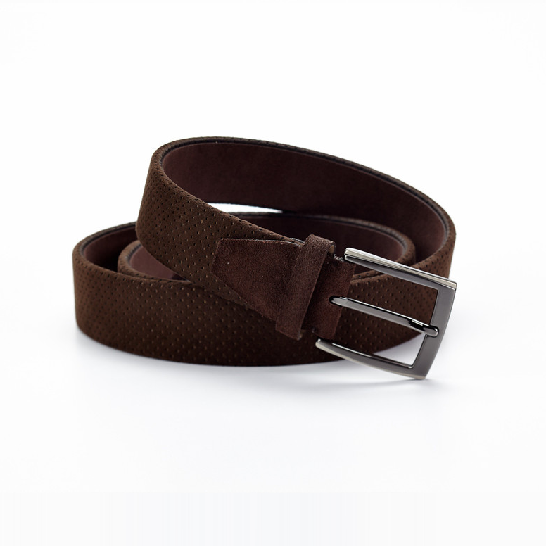 Paul Evans Suede Belt Brown