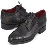 Paul Parkman Aged Leather Captoe Derby Shoes Black