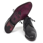 Paul Parkman Aged Leather Captoe Derby Shoes Black