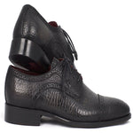 Paul Parkman Aged Leather Captoe Derby Shoes Black