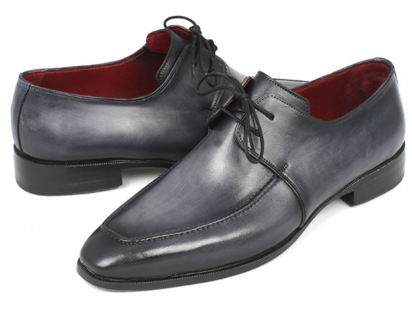 Paul Parkman Apron Toe Derby Shoes Gray / Black