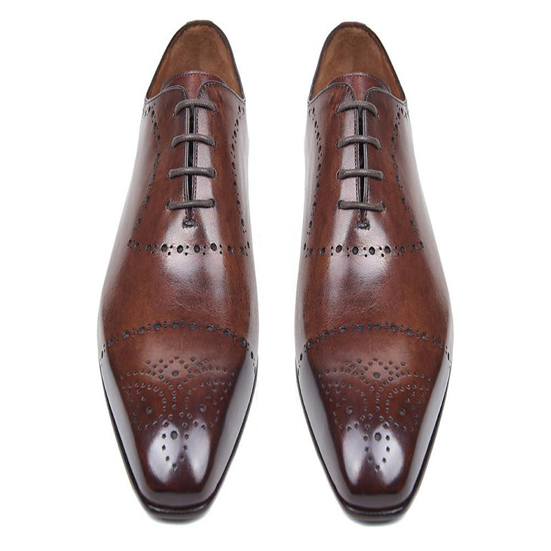 Paul Parkman Calfskin Brogues Shoes Brown