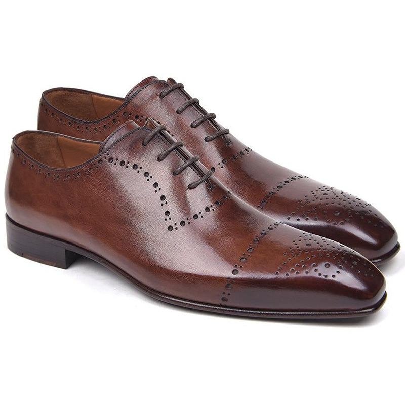 Paul Parkman Calfskin Brogues Shoes Brown