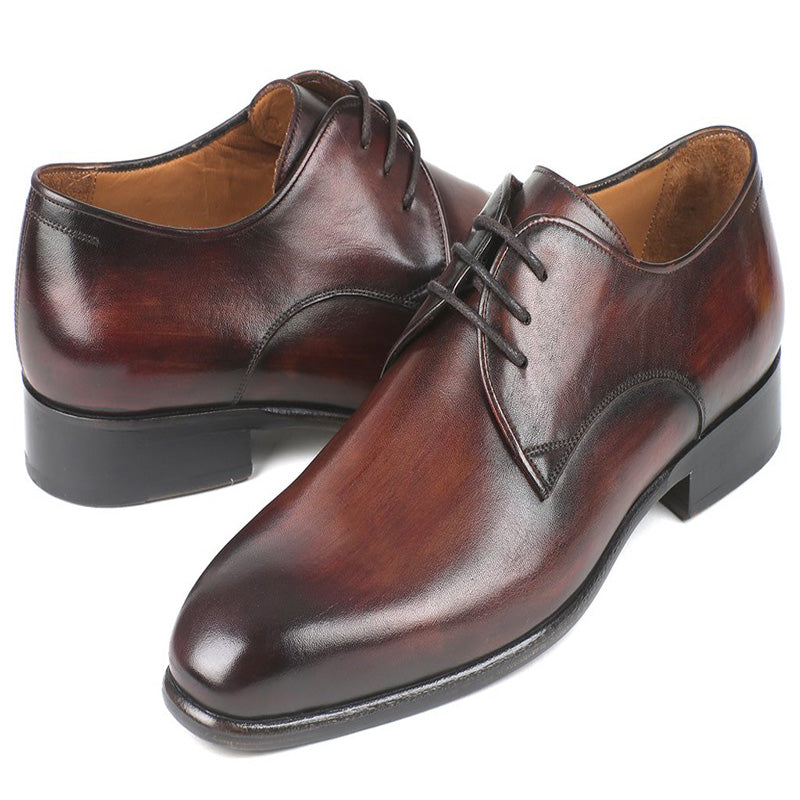 Paul Parkman Calfskin Derby Shoes Antique Brown