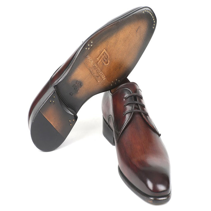 Paul Parkman Calfskin Derby Shoes Antique Brown