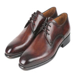 Paul Parkman Calfskin Derby Shoes Antique Brown