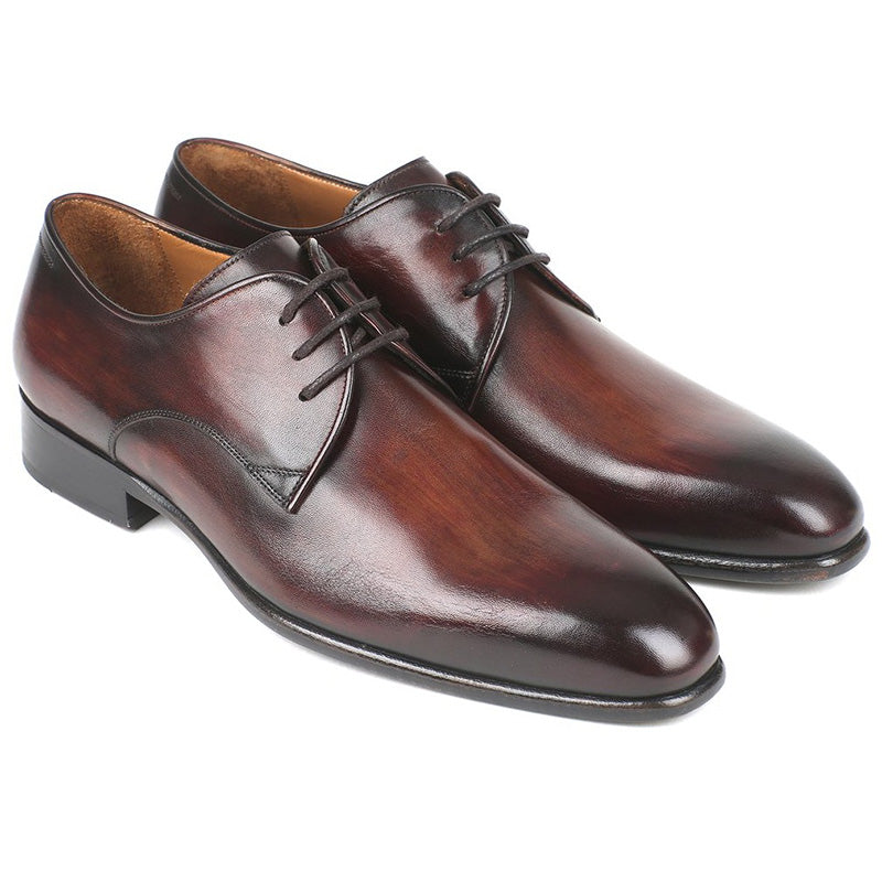 Paul Parkman Calfskin Derby Shoes Antique Brown