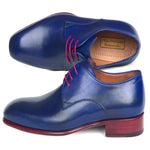 Paul Parkman Calfskin Derby Shoes Blue