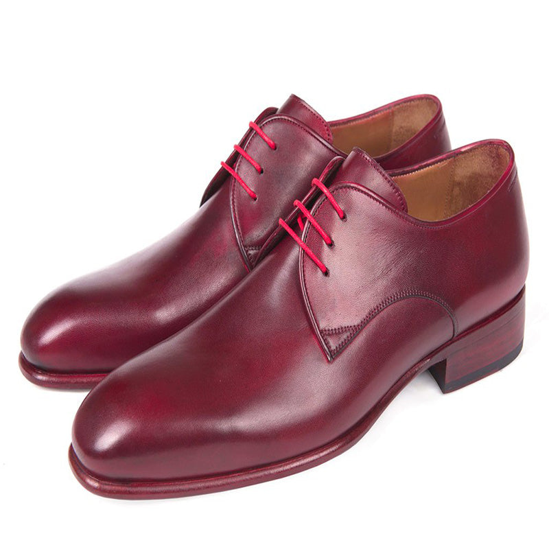 Paul Parkman Calfskin Derby Shoes Burgundy