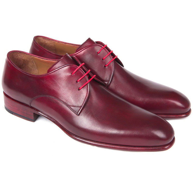 Paul Parkman Calfskin Derby Shoes Burgundy