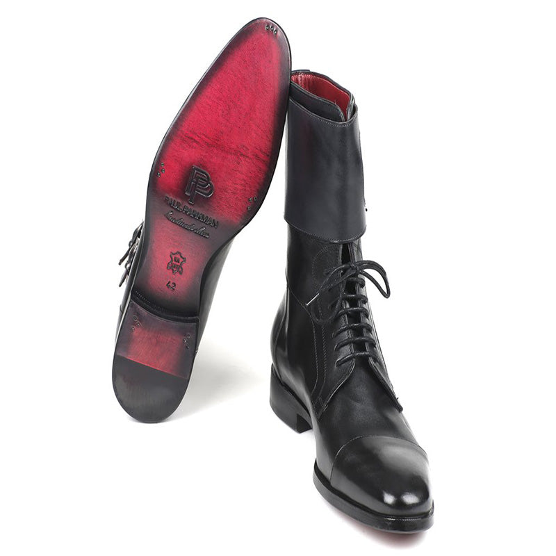 Paul Parkman Calfskin High Boots Black