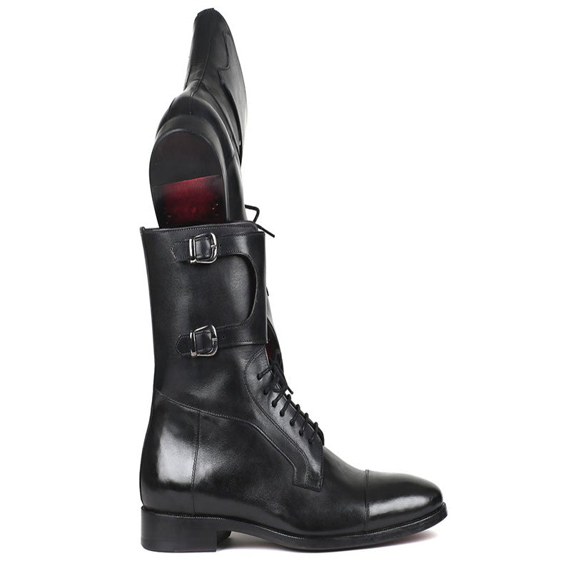 Paul Parkman Calfskin High Boots Black